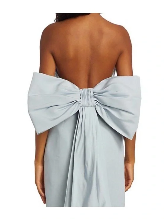margaret bow silk dress by alexia mara Margaret Silk Faille Midi Dress